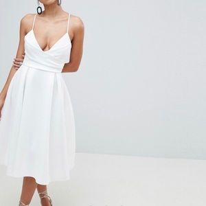 ASOS white scuba dress